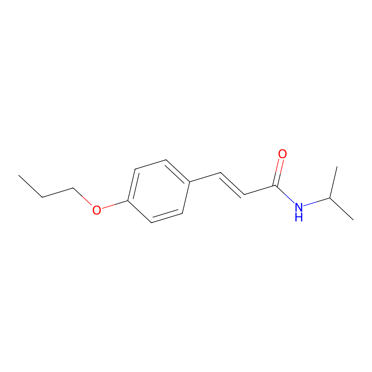N-(1-Methylethyl)-3-(4-propoxyphenyl)-2-propenamide molecular structure, CAS 433955-85-2