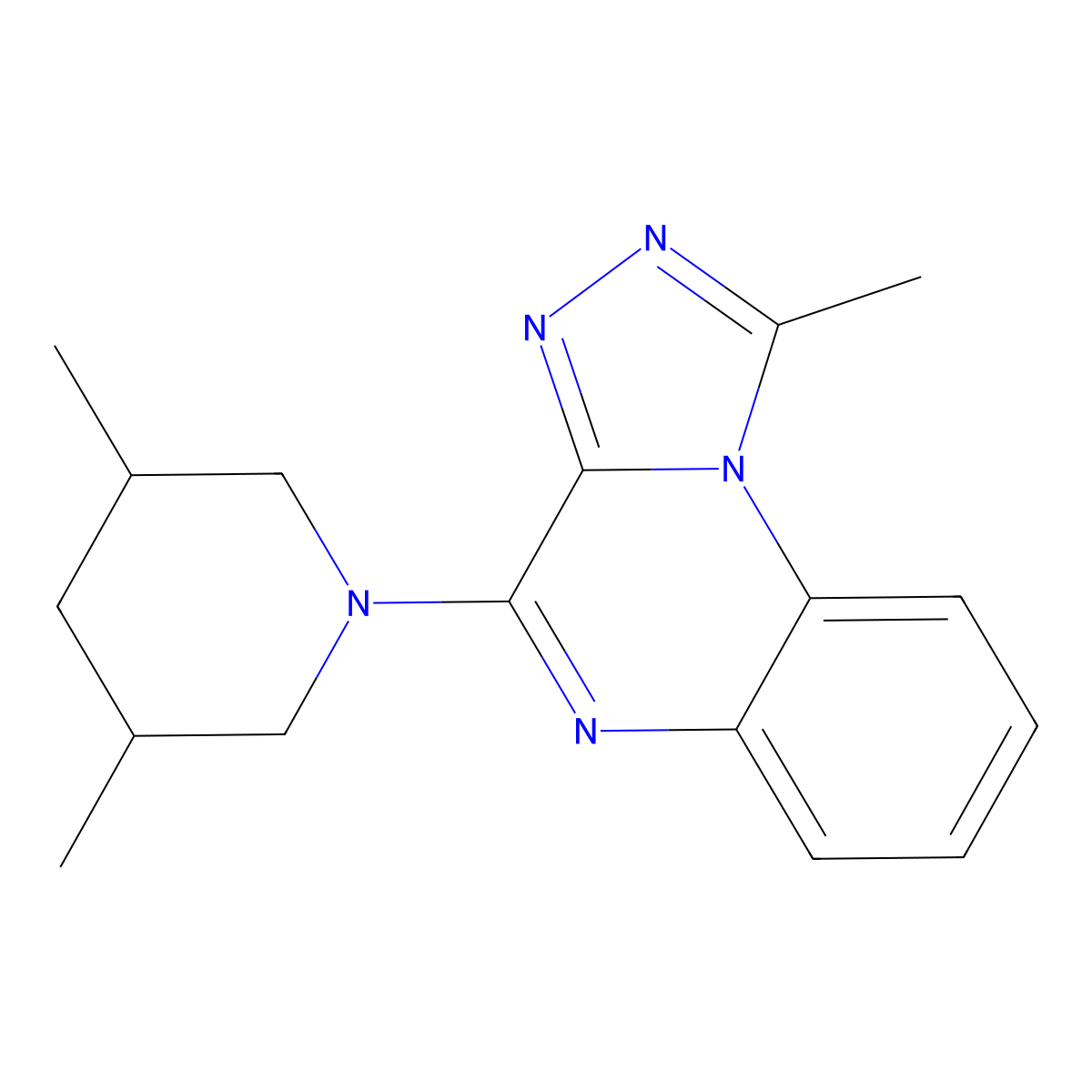 4-(3,5-Dimethylpiperidin-1-yl)-1-methyl-[1,2,4]triazolo[4,3-a]quinoxaline molecular structure, CAS 433955-91-0