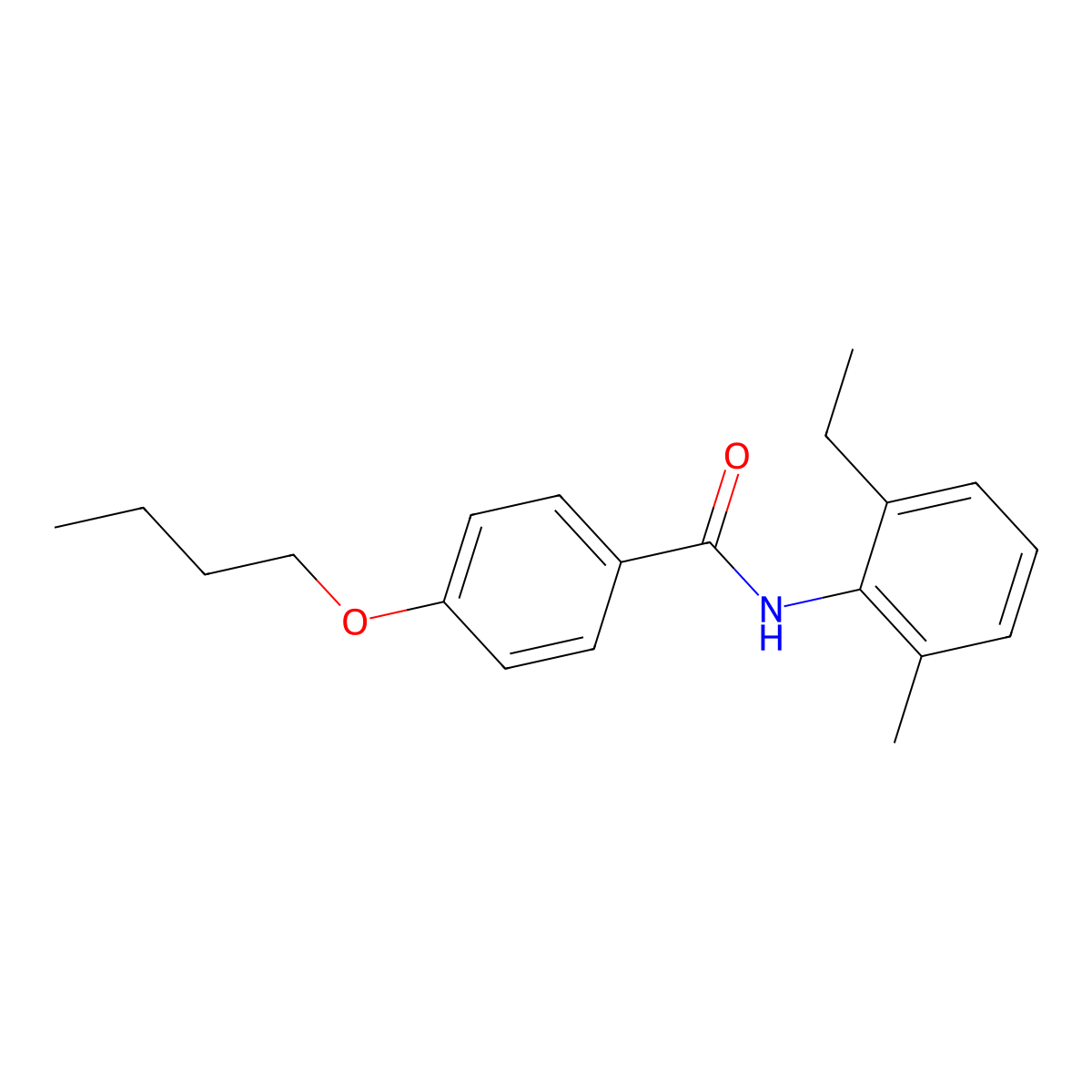 4-butoxy-N-(2-ethyl-6-methylphenyl)benzamide molecular structure, CAS 433955-96-5