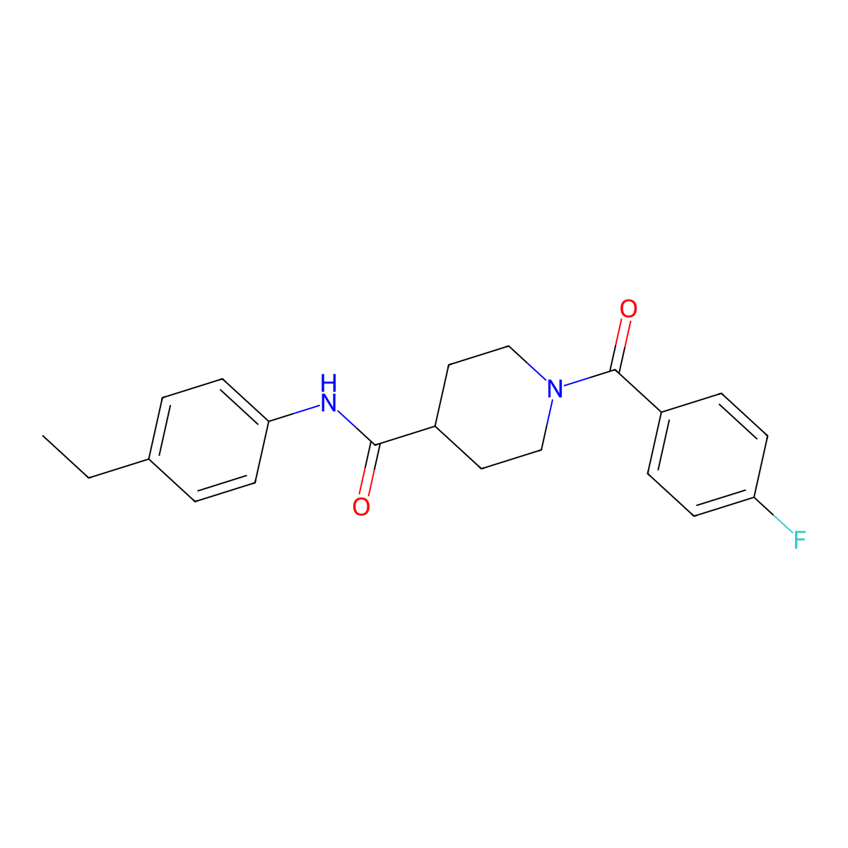 N-(4-ethylphenyl)-1-(4-fluorobenzoyl)piperidine-4-carboxamide molecular structure, CAS 433956-09-3
