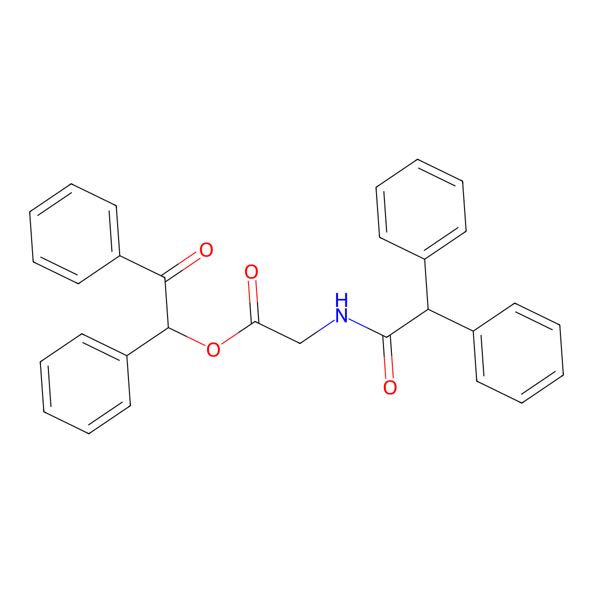 2-oxo-1,2-diphenylethyl N-(diphenylacetyl)glycinate molecular structure, CAS 433956-31-1