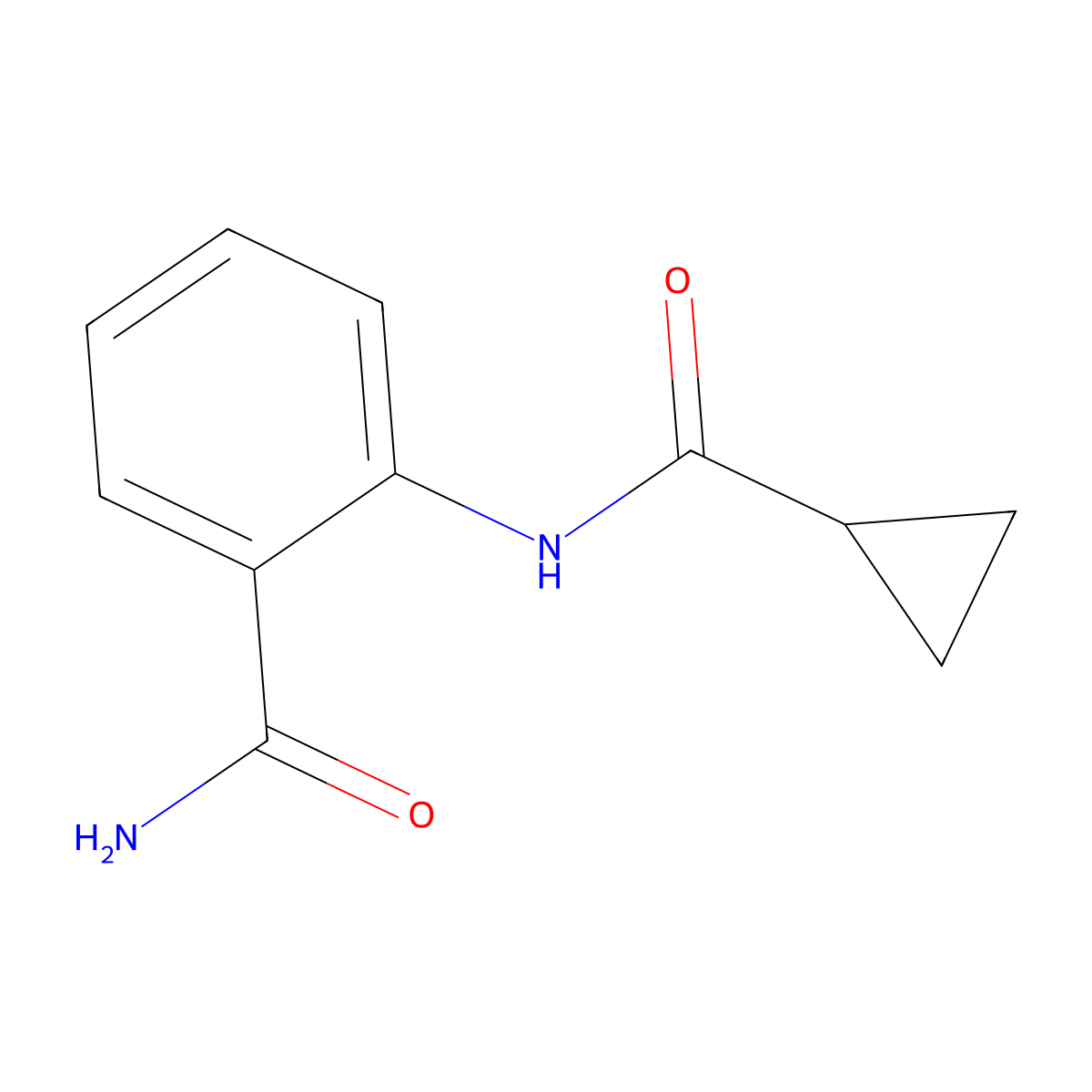 2-[(Cyclopropylcarbonyl)amino]benzamide molecular structure, CAS 433956-82-2