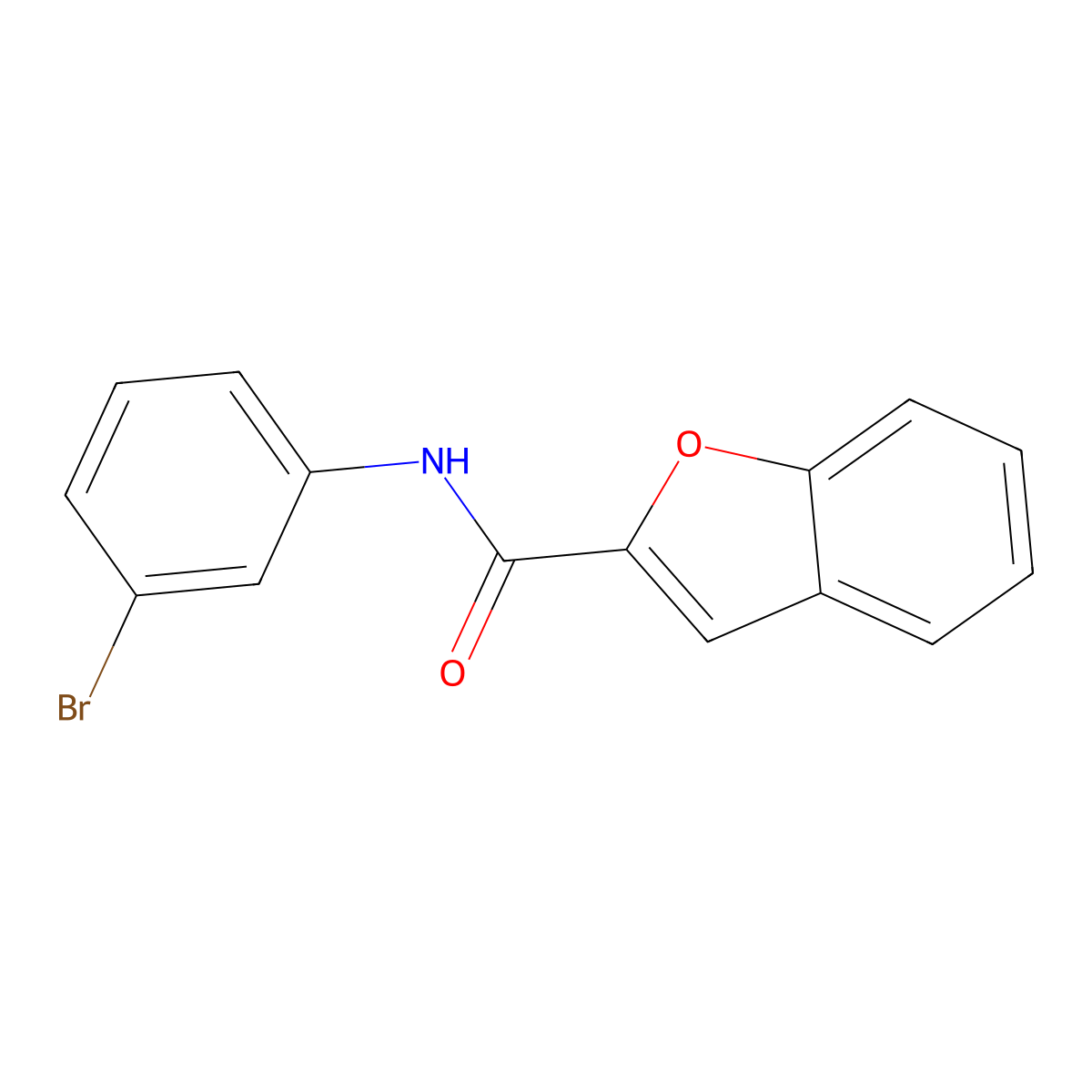 N-(3-bromophenyl)-1-benzofuran-2-carboxamide molecular structure, CAS 433956-86-6