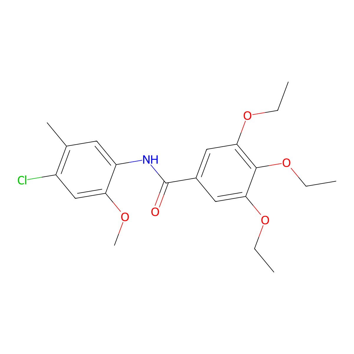 N-(4-chloro-2-methoxy-5-methylphenyl)-3,4,5-triethoxybenzamide molecular structure, CAS 433957-01-8