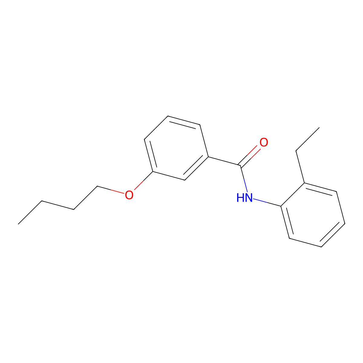 3-butoxy-N-(2-ethylphenyl)benzamide molecular structure, CAS 433957-35-8