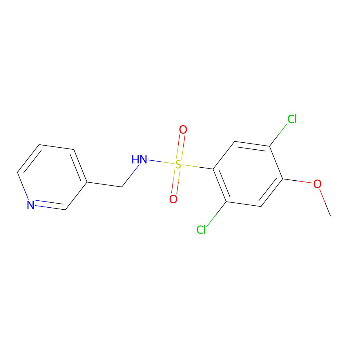 [(2,5-Dichloro-4-methoxyphenyl)sulfonyl](3-pyridylmethyl)amine molecular structure, CAS 433962-01-7