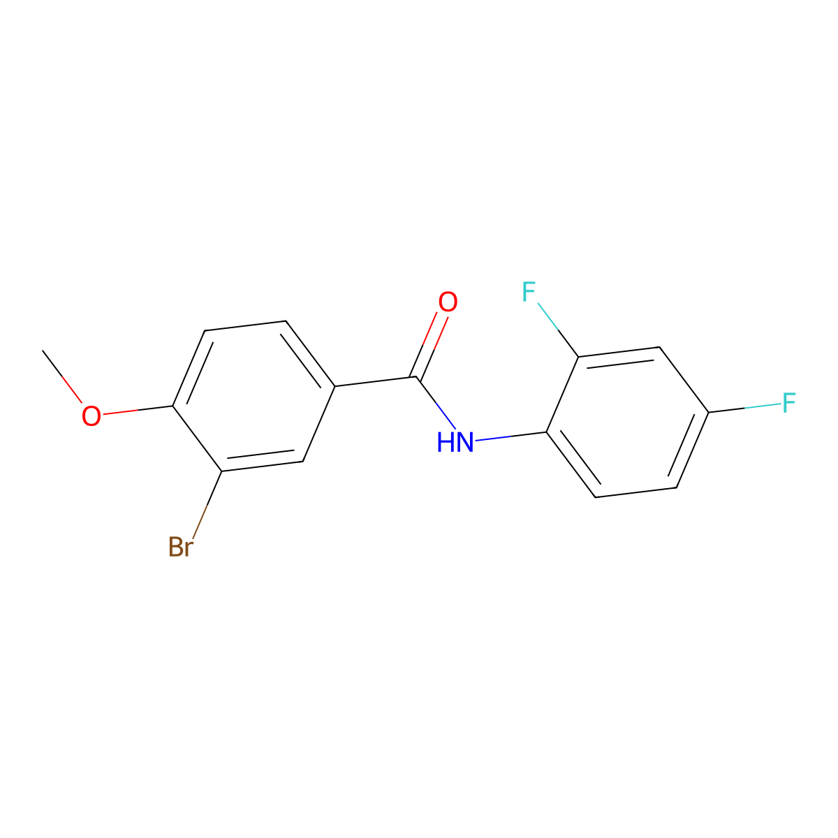 3-bromo-N-(2,4-difluorophenyl)-4-methoxybenzamide molecular structure, CAS 433962-35-7