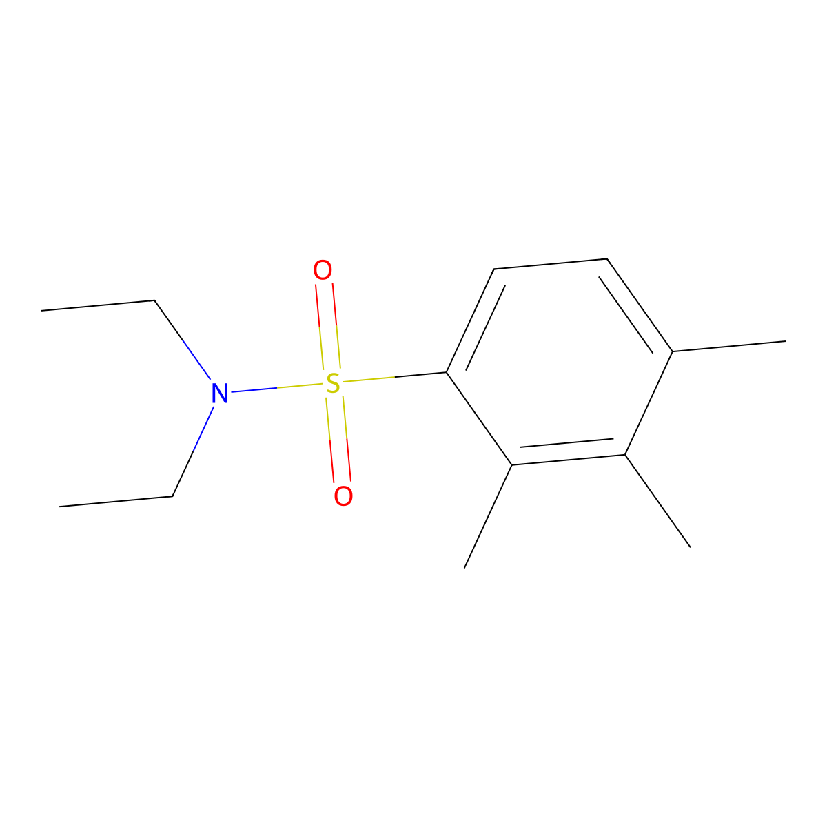 N,N-diethyl-2,3,4-trimethylbenzenesulfonamide molecular structure, CAS 433962-72-2