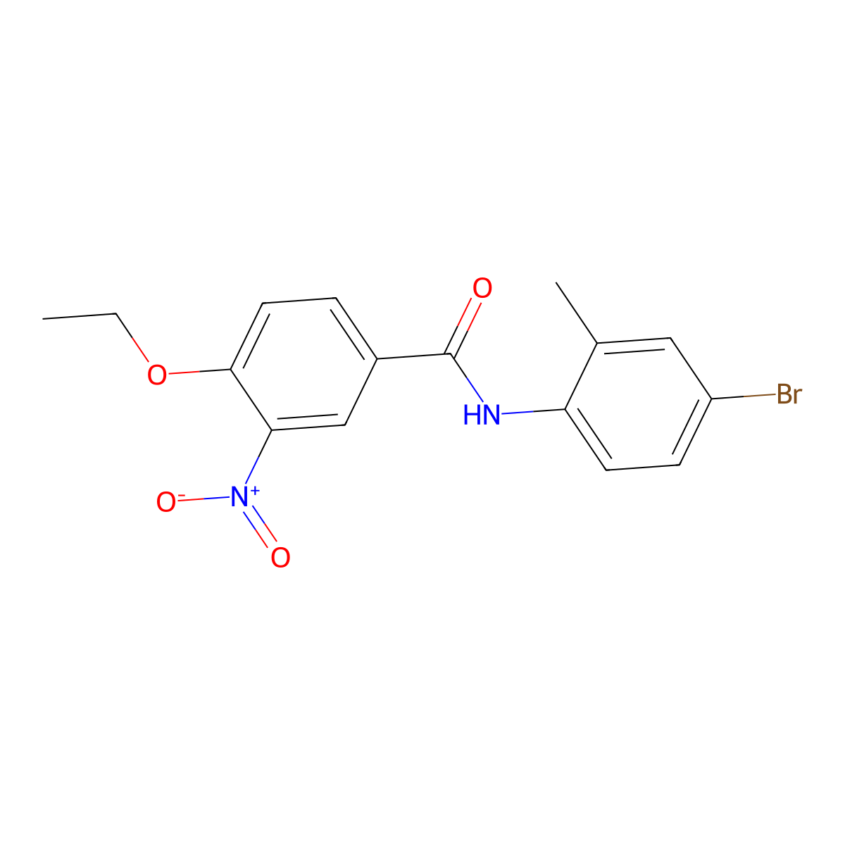 N-(4-bromo-2-methylphenyl)-4-ethoxy-3-nitrobenzamide molecular structure, CAS 433963-12-3