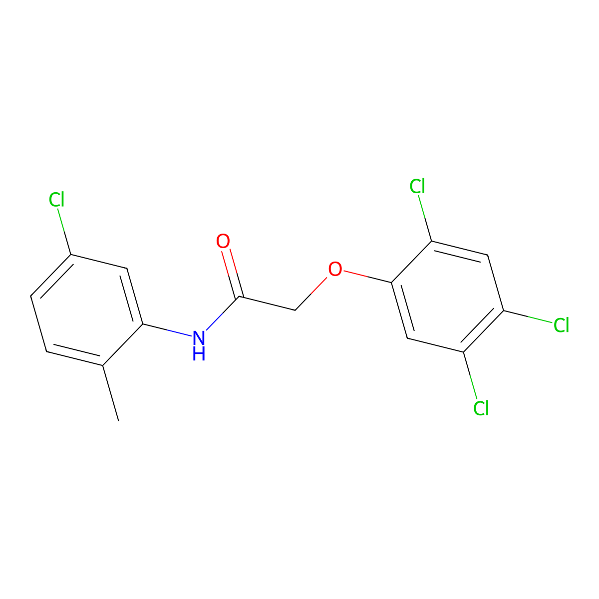 N-(5-chloro-2-methylphenyl)-2-(2,4,5-trichlorophenoxy)acetamide molecular structure, CAS 433963-39-4
