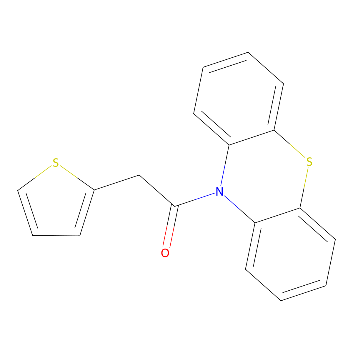 1-(10H-phenothiazin-10-yl)-2-(thiophen-2-yl)ethanone molecular structure, CAS 433963-55-4