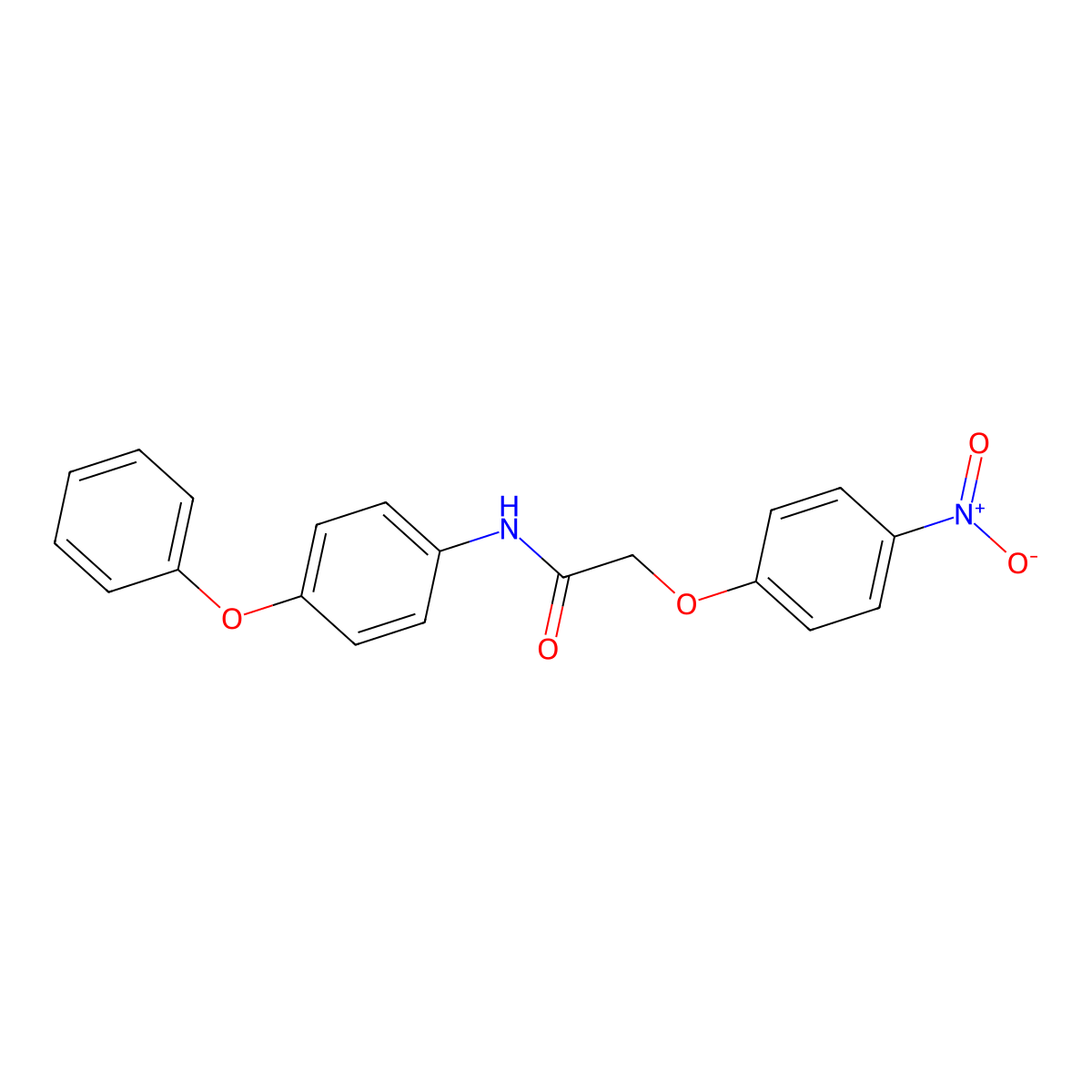 2-(4-nitrophenoxy)-N-(4-phenoxyphenyl)acetamide molecular structure, CAS 433963-64-5
