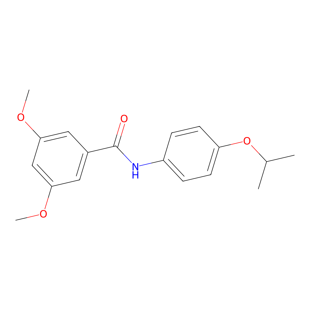 3,5-dimethoxy-N-(4-propan-2-yloxyphenyl)benzamide molecular structure, CAS 433964-22-8