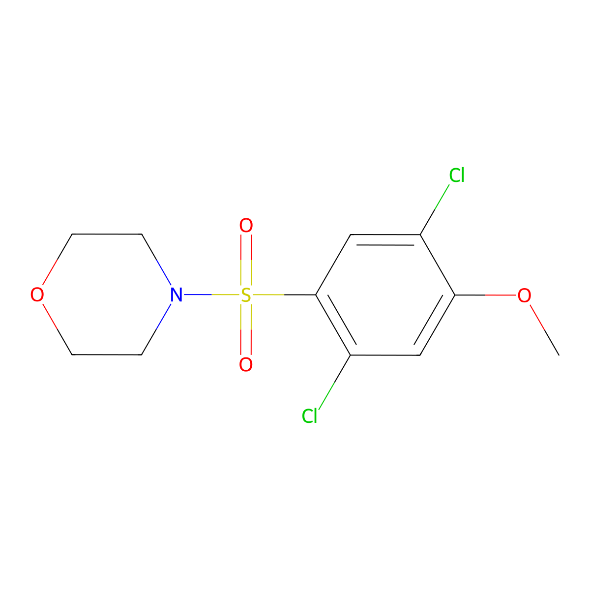 4-[(2,5-Dichloro-4-methoxyphenyl)sulfonyl]morpholine molecular structure, CAS 433964-90-0
