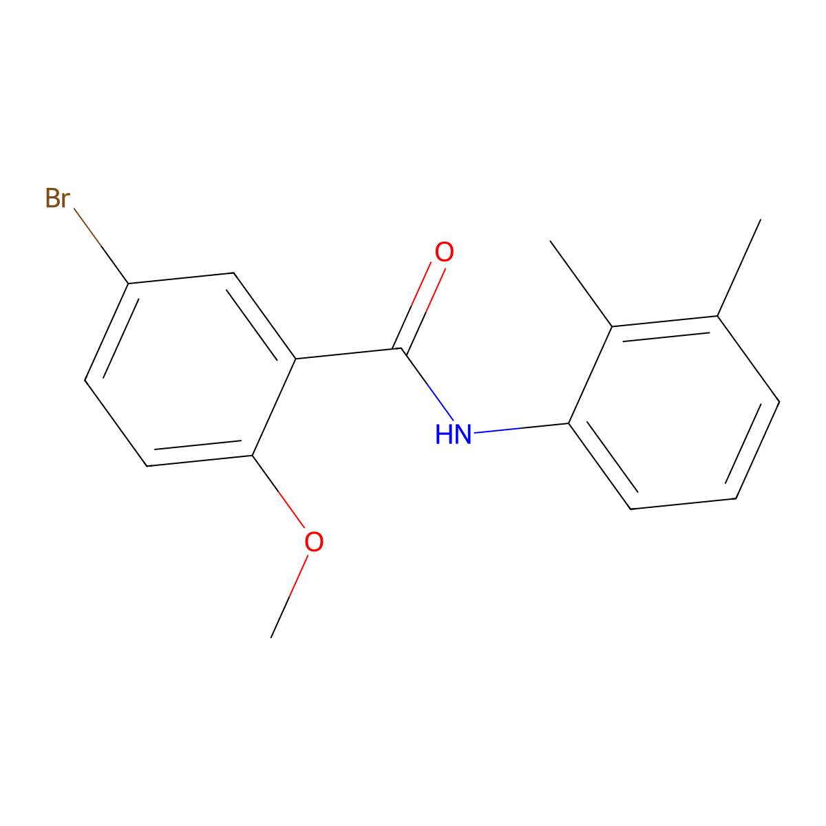 5-bromo-N-(2,3-dimethylphenyl)-2-methoxybenzamide molecular structure, CAS 433965-04-9