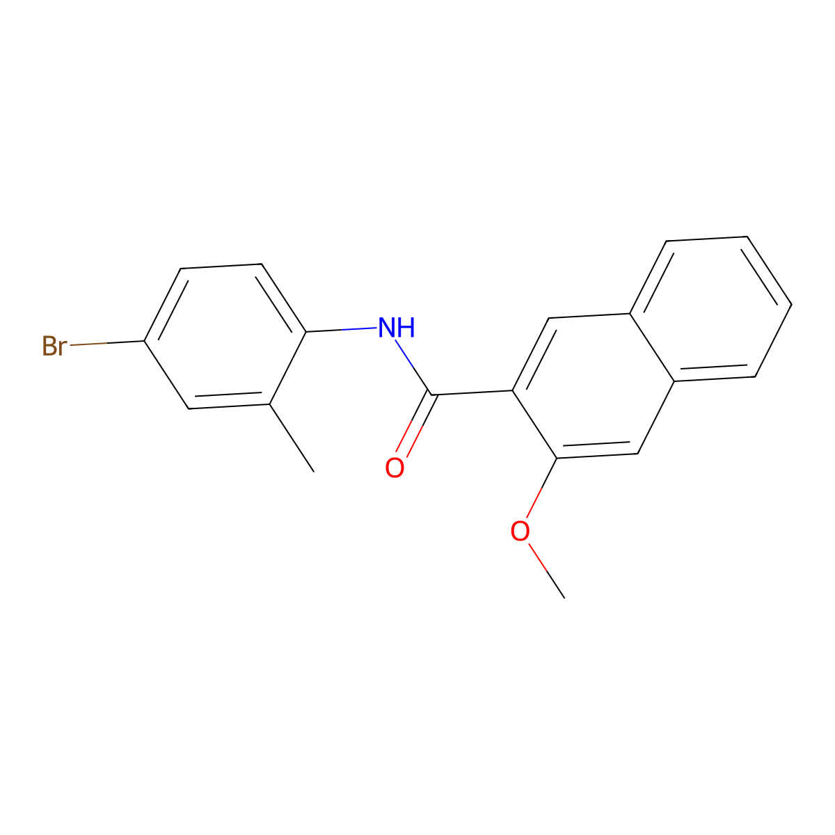 N-(4-bromo-2-methylphenyl)-3-methoxynaphthalene-2-carboxamide molecular structure, CAS 433965-16-3