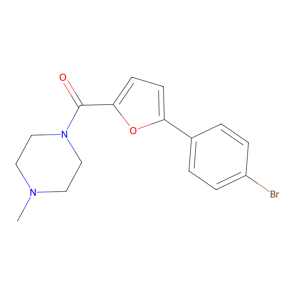 [5-(4-Bromophenyl)furan-2-yl]-(4-methylpiperazin-1-yl)methanone molecular structure, CAS 433965-49-2