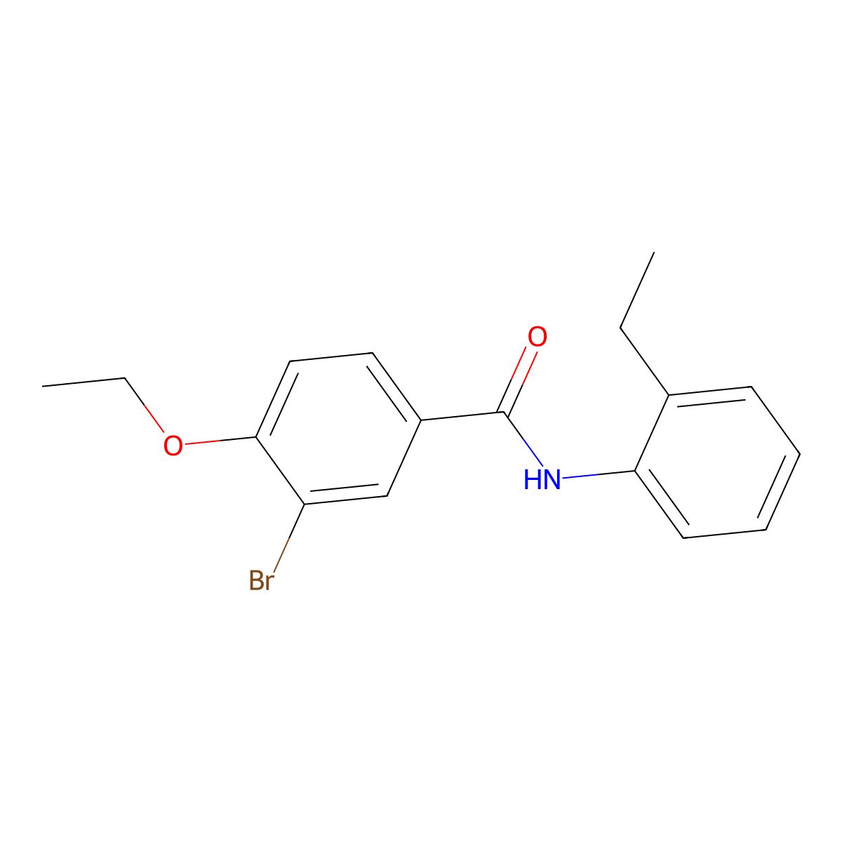 3-bromo-4-ethoxy-N-(2-ethylphenyl)benzamide molecular structure, CAS 433965-50-5