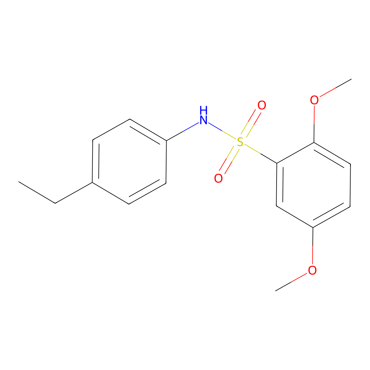 N-(4-ethylphenyl)-2,5-dimethoxybenzenesulfonamide molecular structure, CAS 433965-61-8