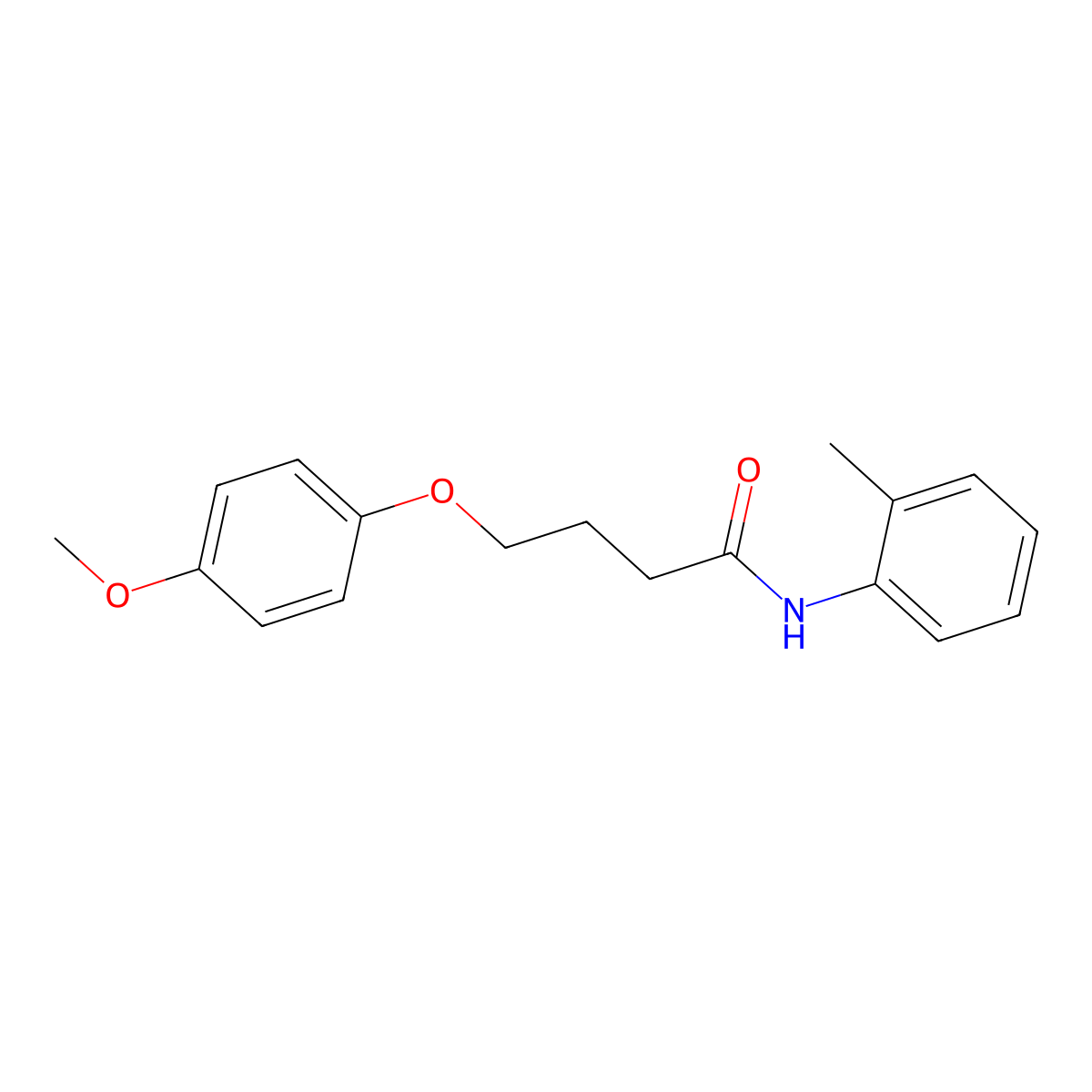 4-(4-methoxyphenoxy)-N-(2-methylphenyl)butanamide molecular structure, CAS 433965-63-0
