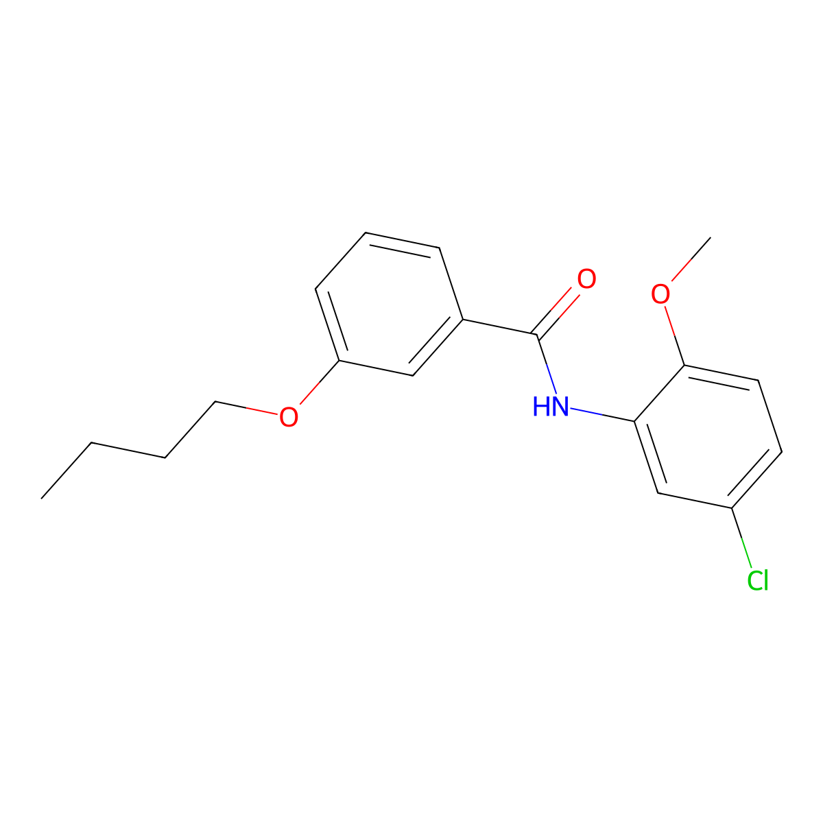 3-butoxy-N-(5-chloro-2-methoxyphenyl)benzamide molecular structure, CAS 433965-64-1