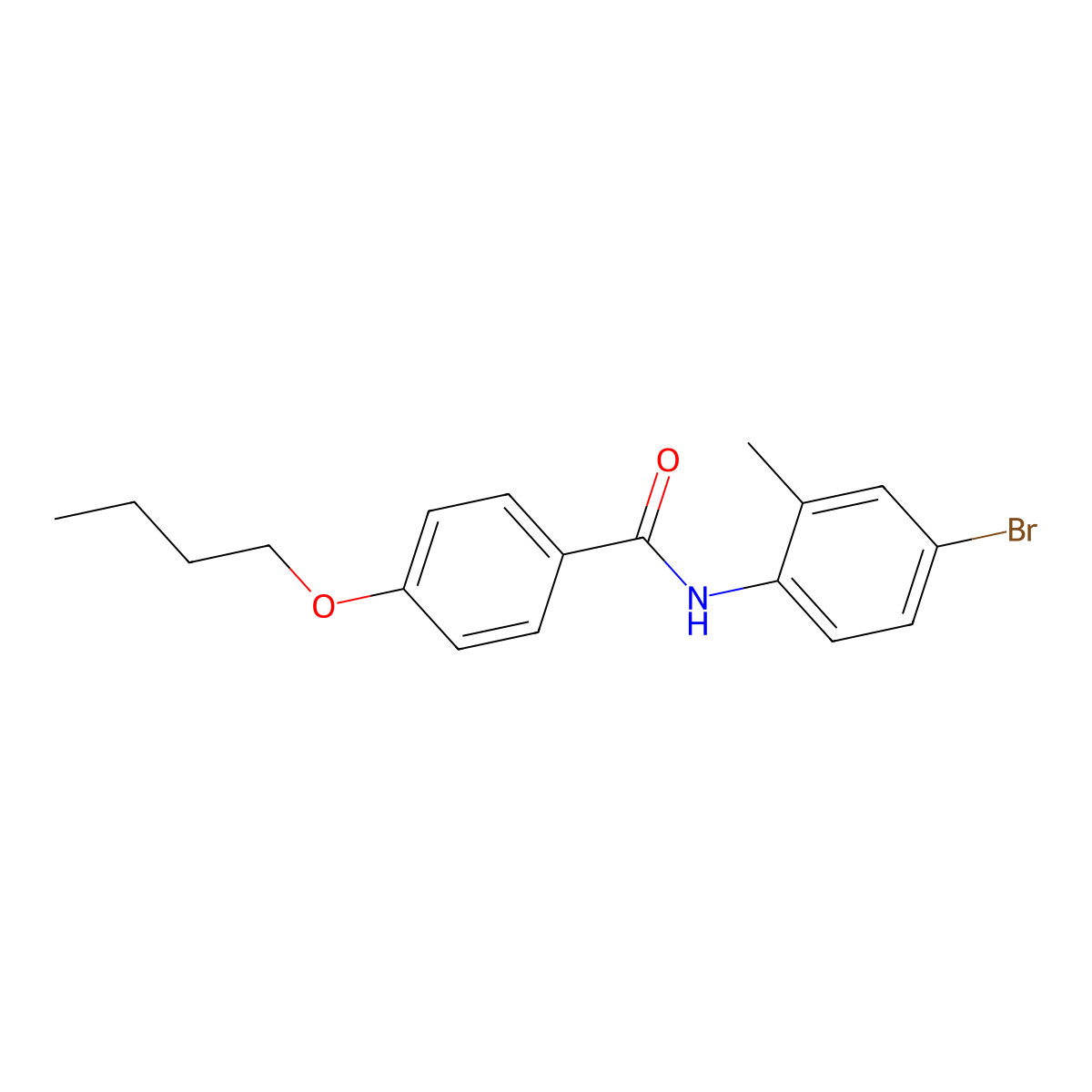 N-(4-bromo-2-methylphenyl)-4-butoxybenzamide molecular structure, CAS 433965-83-4