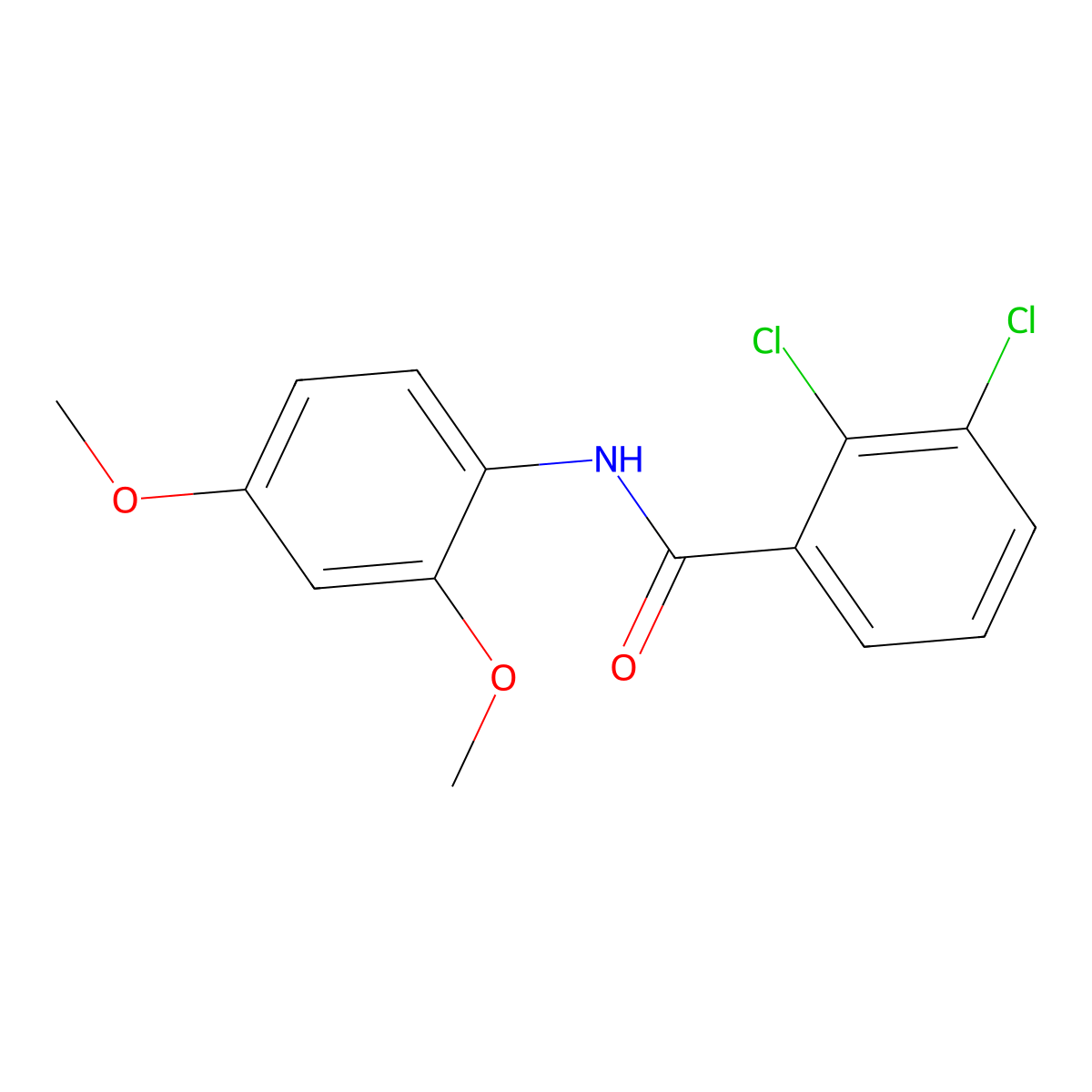 2,3-dichloro-N-(2,4-dimethoxyphenyl)benzamide molecular structure, CAS 433966-02-0