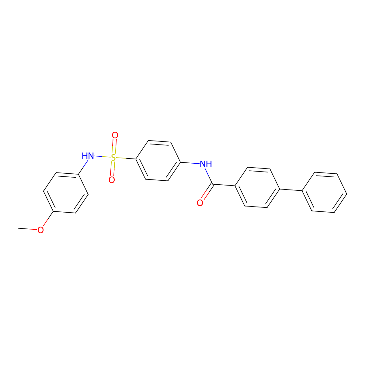 N-[4-[(4-methoxyphenyl)sulfamoyl]phenyl]-4-phenylbenzamide molecular structure, CAS 433966-12-2