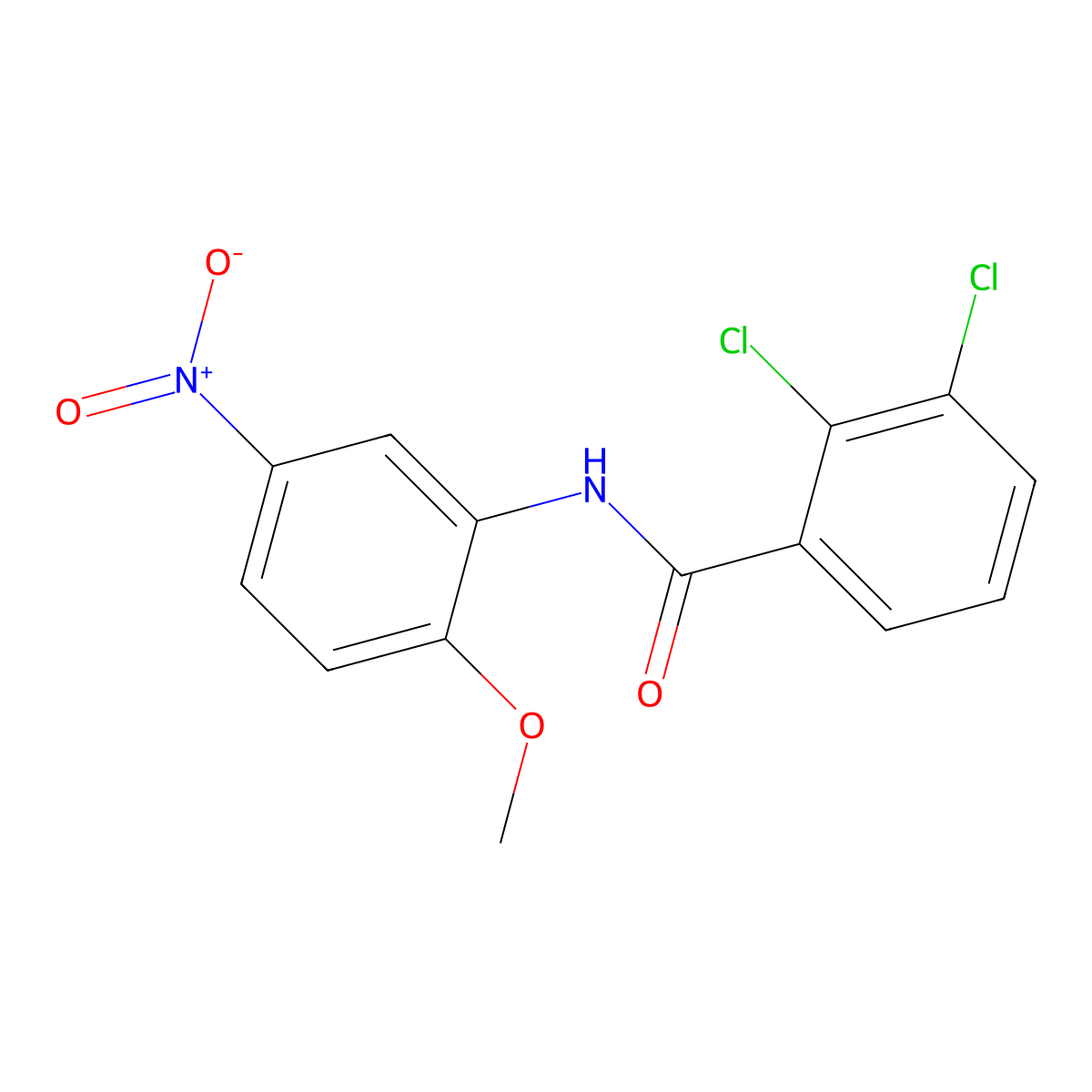 2,3-dichloro-N-(2-methoxy-5-nitrophenyl)benzamide molecular structure, CAS 433966-43-9