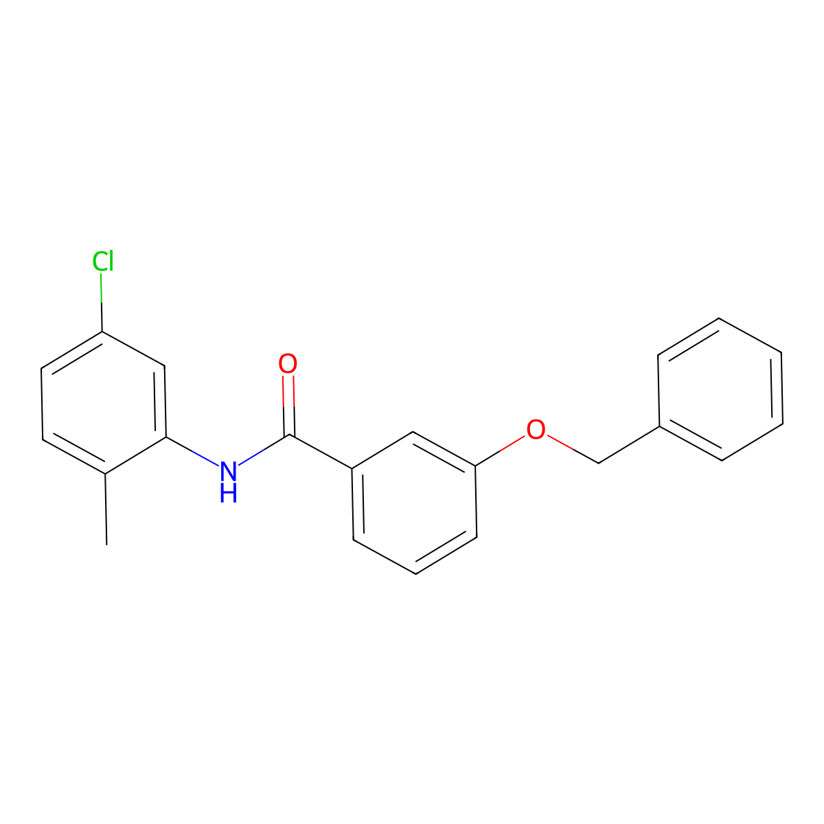 N-(5-chloro-2-methylphenyl)-3-phenylmethoxybenzamide molecular structure, CAS 433966-51-9