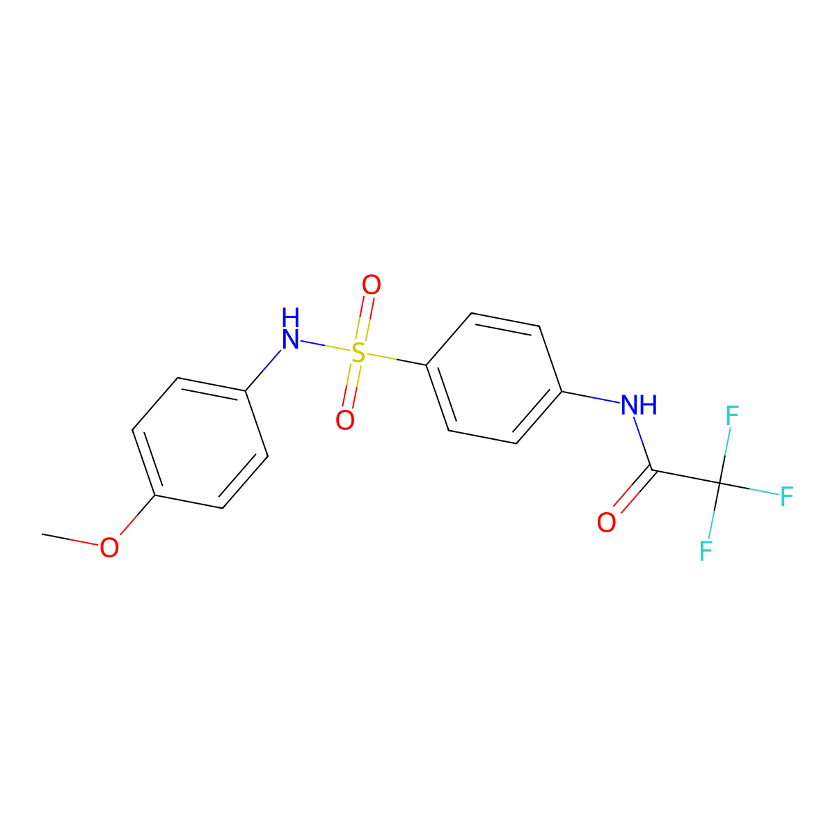 2,2,2-trifluoro-N-[4-[(4-methoxyphenyl)sulfamoyl]phenyl]acetamide molecular structure, CAS 433966-52-0