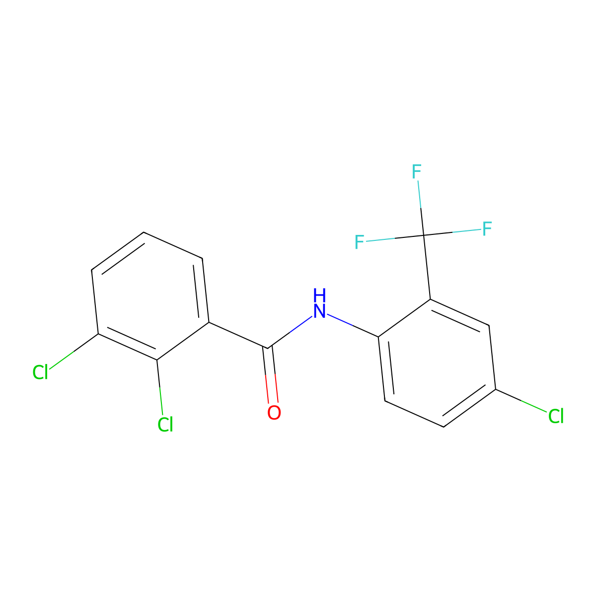 2,3-dichloro-N-[4-chloro-2-(trifluoromethyl)phenyl]benzamide molecular structure, CAS 433966-63-3