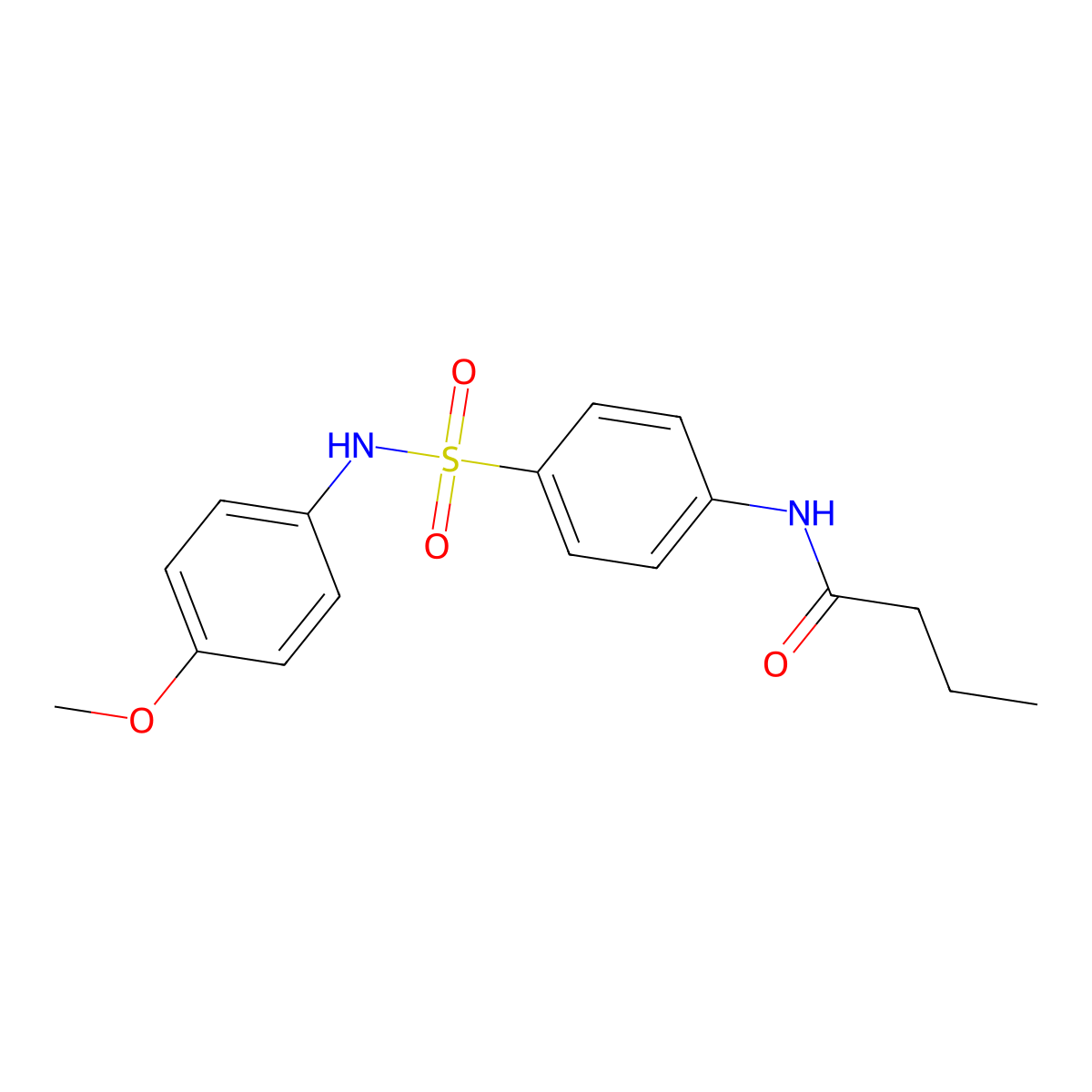 N-[4-[(4-methoxyphenyl)sulfamoyl]phenyl]butanamide molecular structure, CAS 433966-70-2