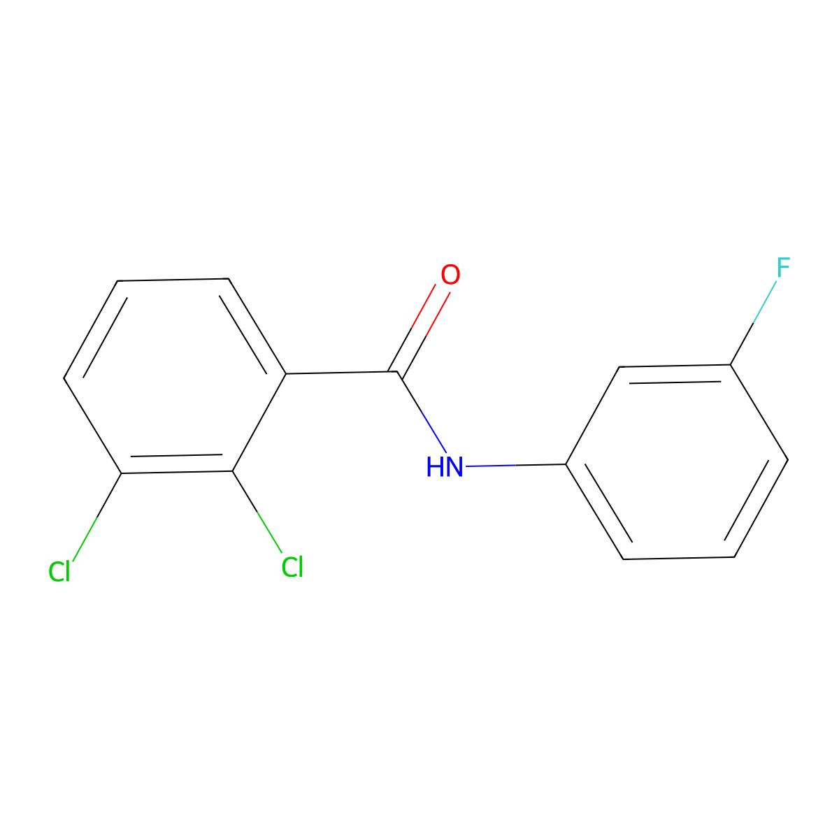 2,3-dichloro-N-(3-fluorophenyl)benzamide molecular structure, CAS 433966-71-3