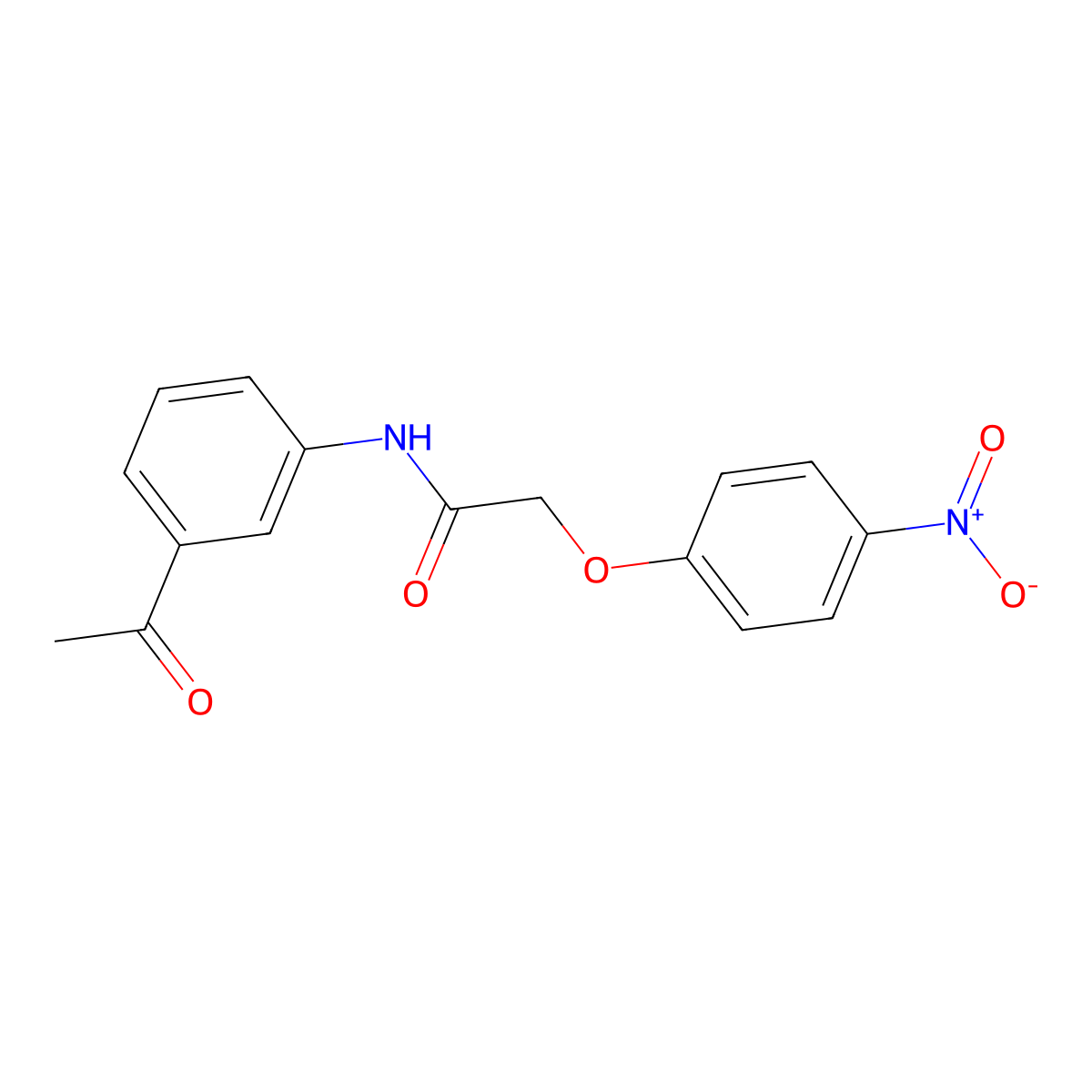 N-(3-acetylphenyl)-2-(4-nitrophenoxy)acetamide molecular structure, CAS 433966-76-8