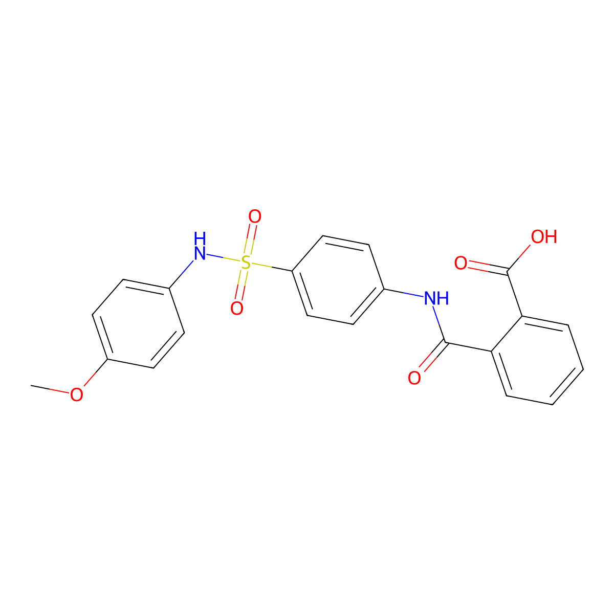2-[[4-[(4-methoxyphenyl)sulfamoyl]phenyl]carbamoyl]benzoic Acid molecular structure, CAS 433967-16-9