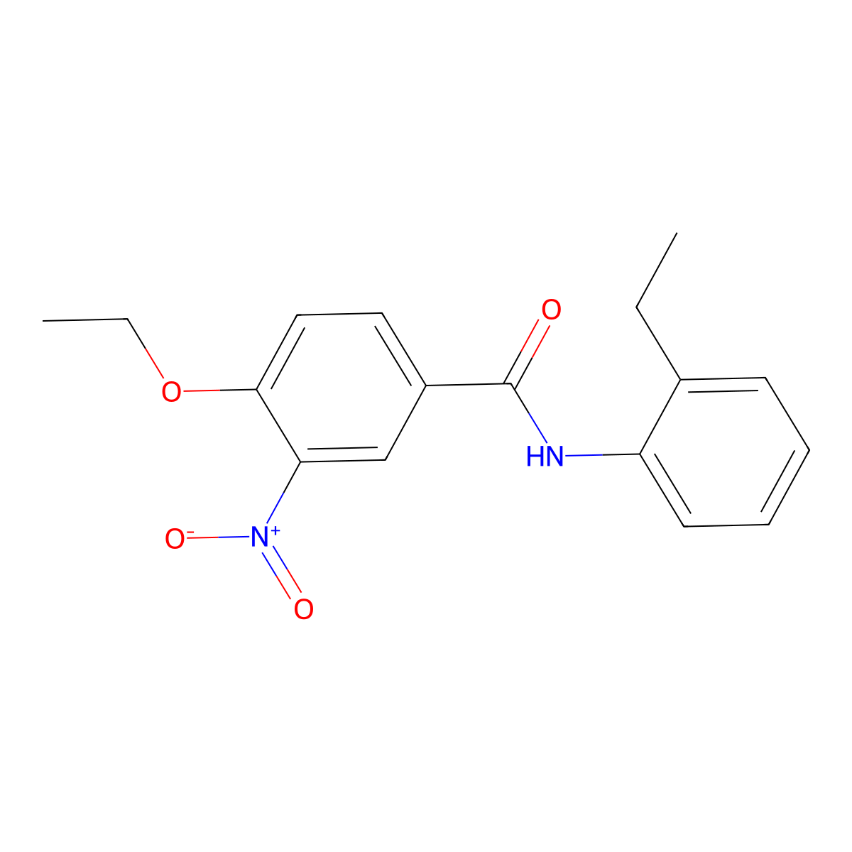 4-ethoxy-N-(2-ethylphenyl)-3-nitrobenzamide molecular structure, CAS 433967-24-9