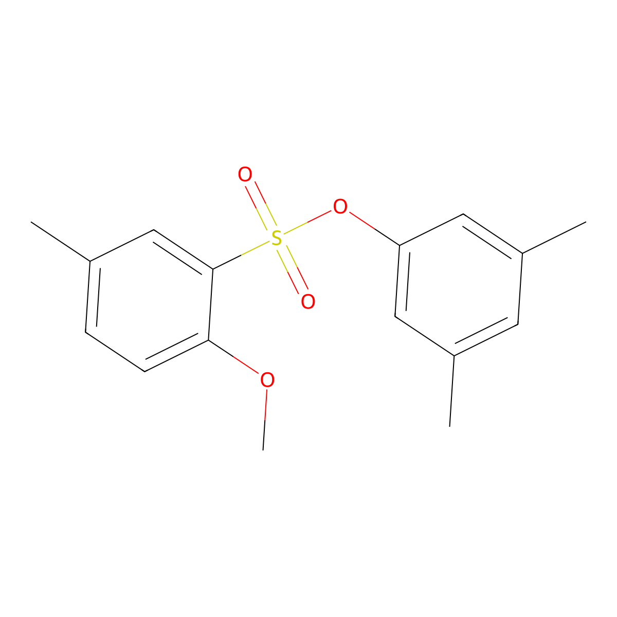 3,5-Dimethylphenyl 2-methoxy-5-methylbenzenesulfonate molecular structure, CAS 433967-38-5