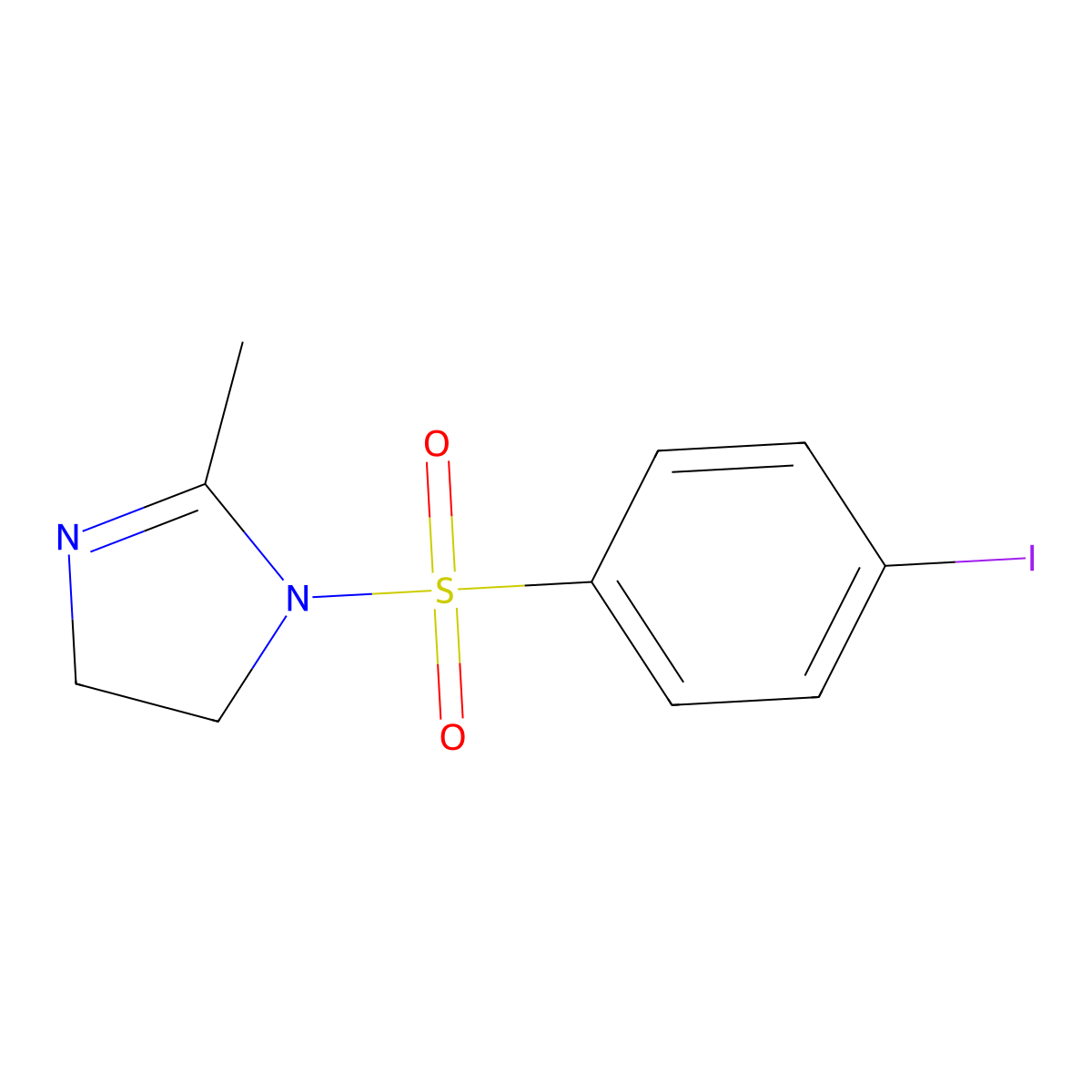 1-(4-Iodophenyl)sulfonyl-2-methyl-4,5-dihydroimidazole molecular structure, CAS 433967-44-3