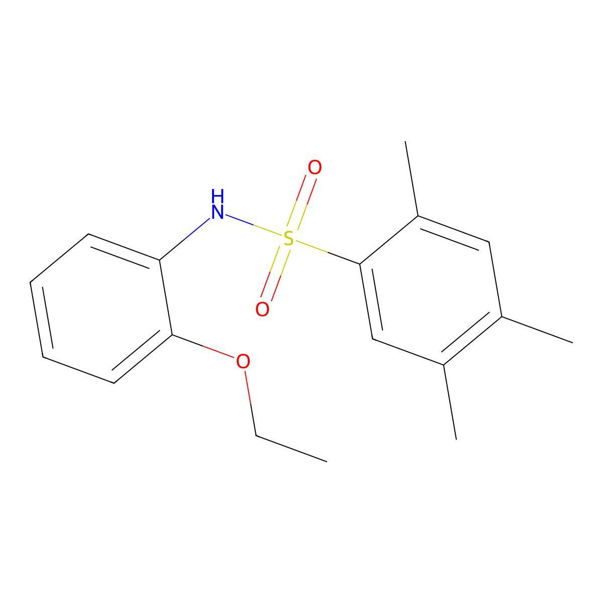 N-(2-ethoxyphenyl)-2,4,5-trimethylbenzenesulfonamide molecular structure, CAS 433967-63-6