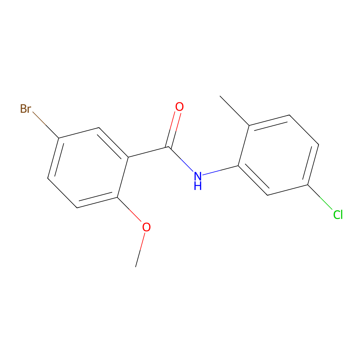 5-bromo-N-(5-chloro-2-methylphenyl)-2-methoxybenzamide molecular structure, CAS 433970-70-8