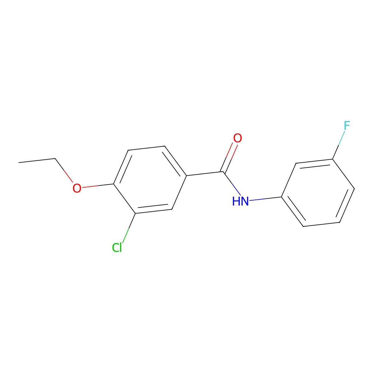 3-chloro-4-ethoxy-N-(3-fluorophenyl)benzamide molecular structure, CAS 433970-84-4