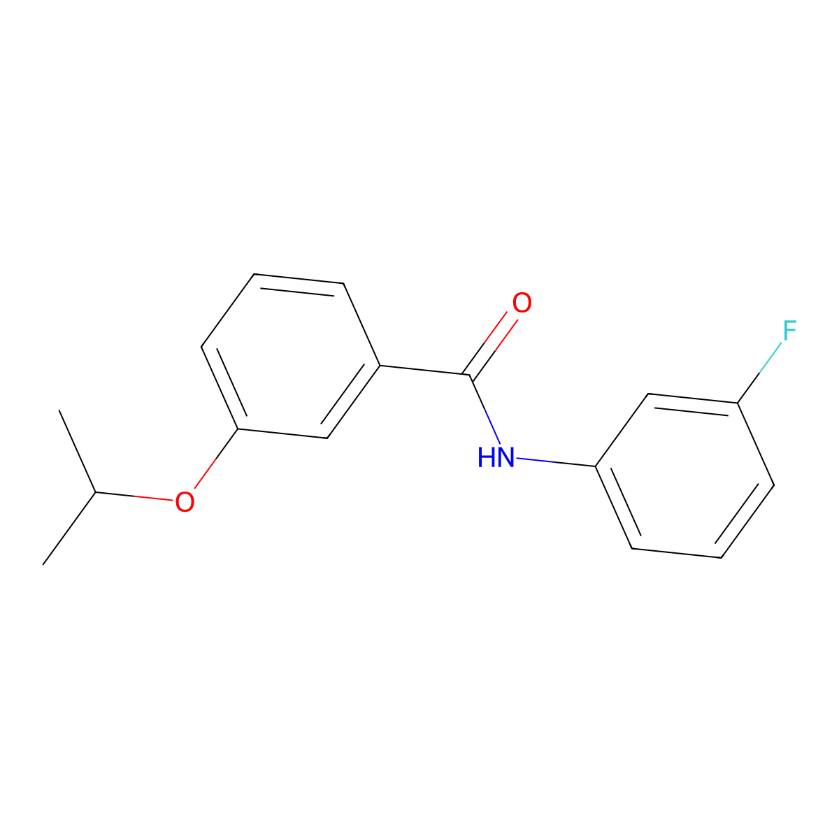 N-(3-fluorophenyl)-3-(propan-2-yloxy)benzamide molecular structure, CAS 433971-07-4