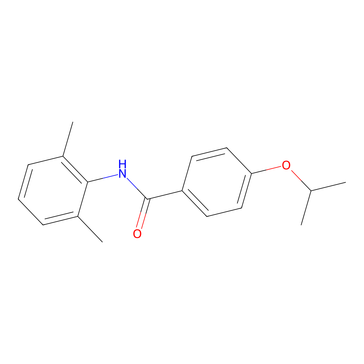 N-(2,6-dimethylphenyl)-4-(propan-2-yloxy)benzamide molecular structure, CAS 433971-08-5