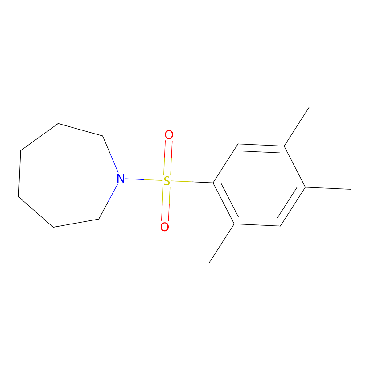 1-(2,4,5-Trimethyl-benzenesulfonyl)-azepane molecular structure, CAS 433971-46-1