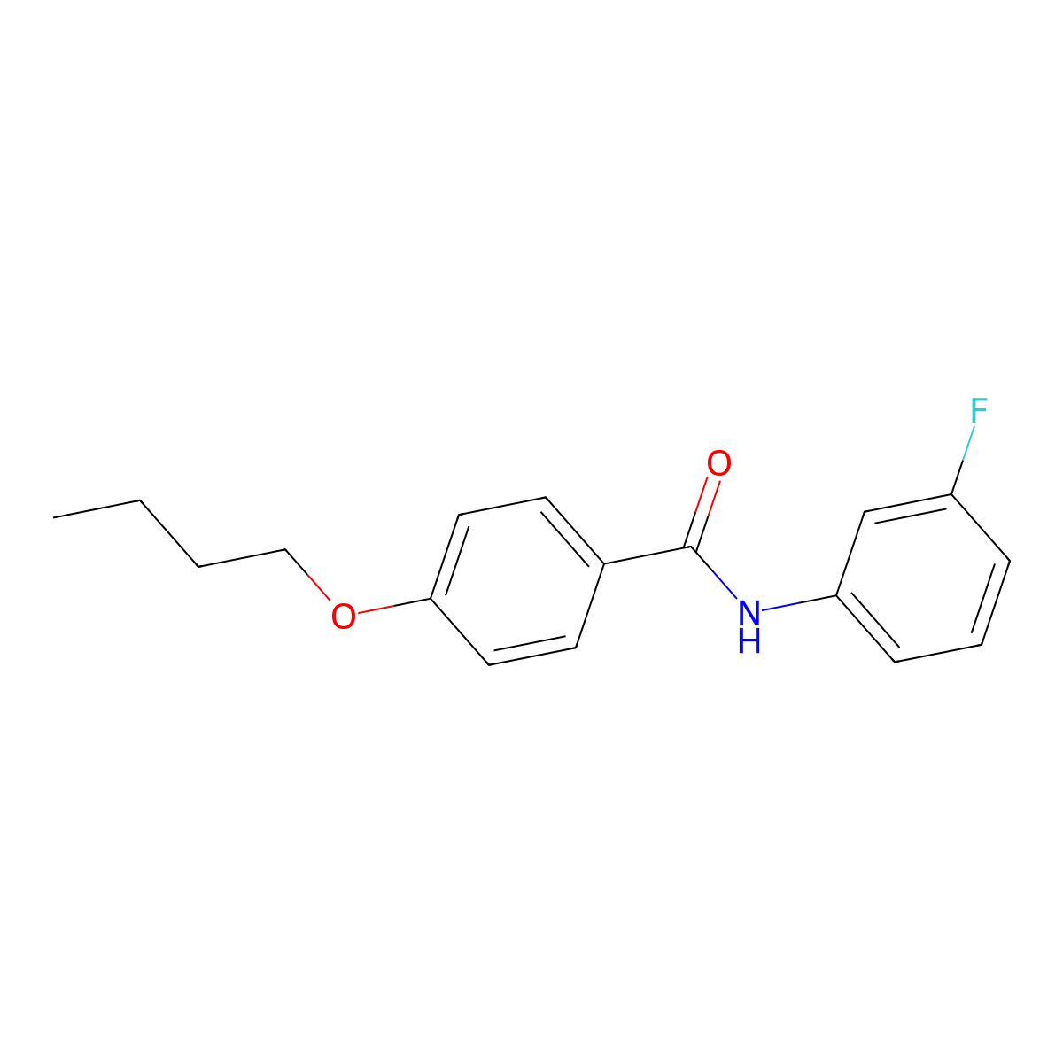 4-butoxy-N-(3-fluorophenyl)benzamide molecular structure, CAS 433971-72-3