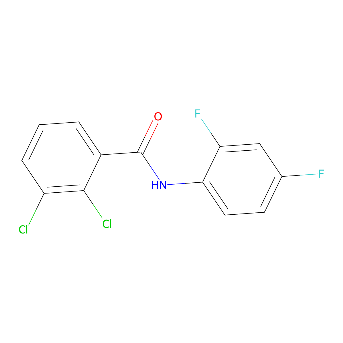 2,3-dichloro-N-(2,4-difluorophenyl)benzamide molecular structure, CAS 433971-81-4