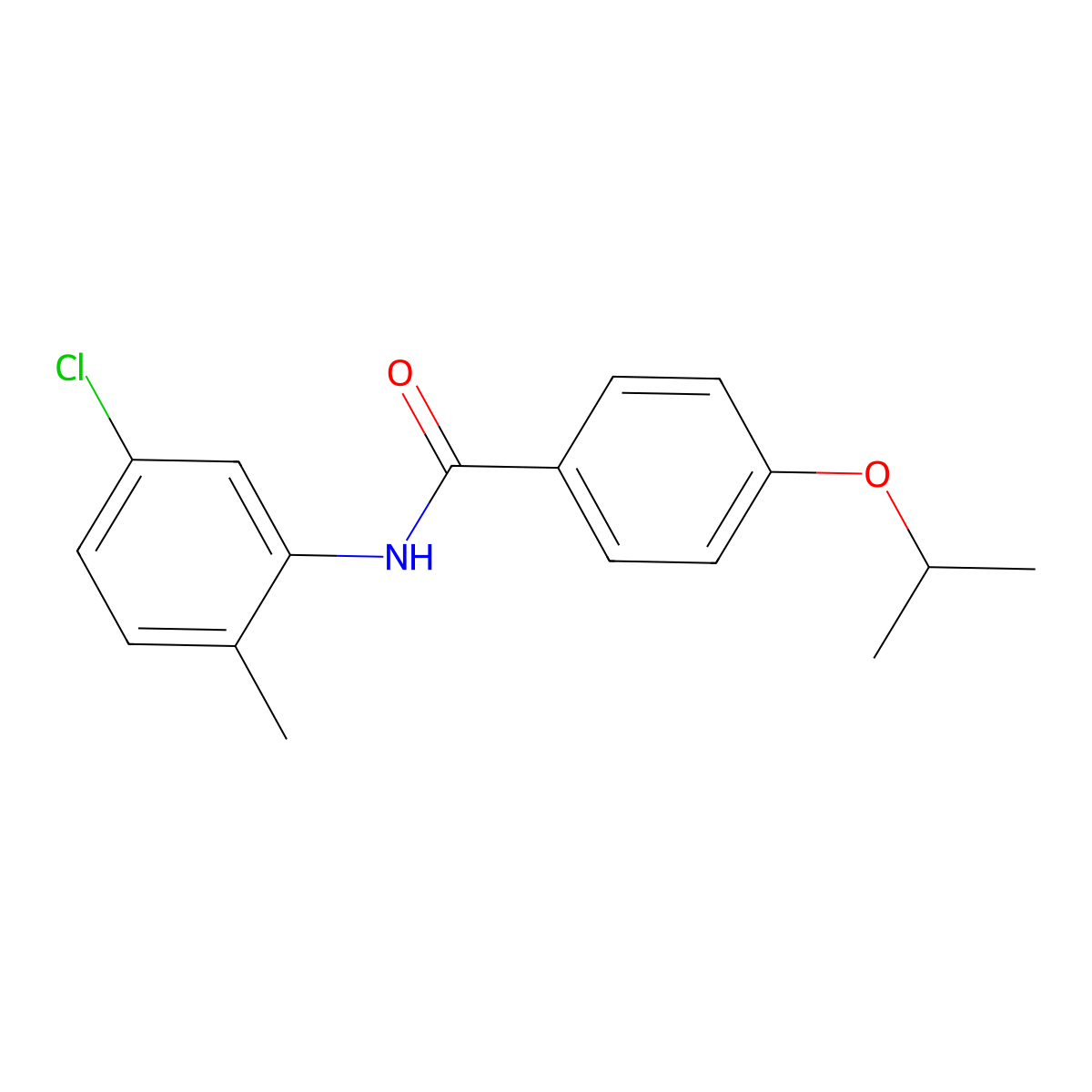 N-(5-chloro-2-methylphenyl)-4-(propan-2-yloxy)benzamide molecular structure, CAS 433971-86-9