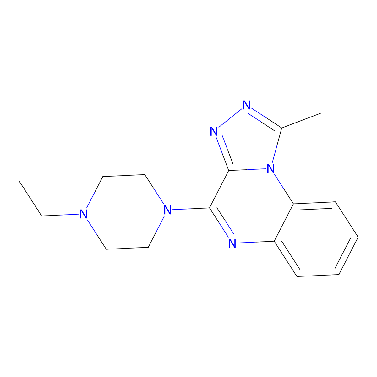 4-(4-Ethylpiperazin-1-yl)-1-methyl-[1,2,4]triazolo[4,3-a]quinoxaline molecular structure, CAS 433972-21-5