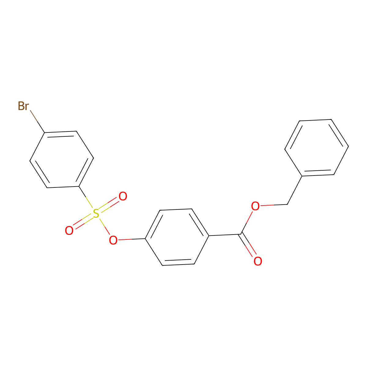 Benzyl 4-[(4-bromobenzenesulfonyl)oxy]benzoate molecular structure, CAS 433972-38-4